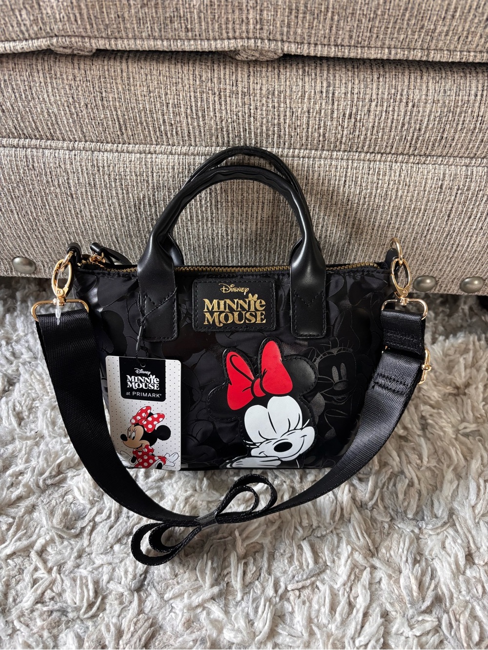 Disney Black Minnie Mouse Handbag Purse Crossbody Bag Mini Bag